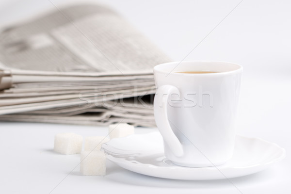 coffee, sugar and newspapers Stock photo © marylooo