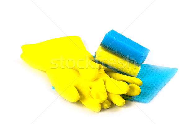 rubber gloves and sponges Stock photo © marylooo