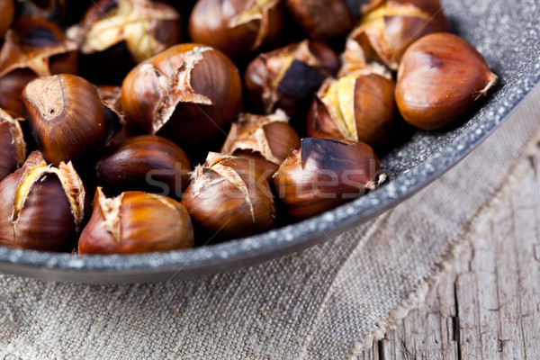 roasted chestnuts in a pan  Stock photo © marylooo