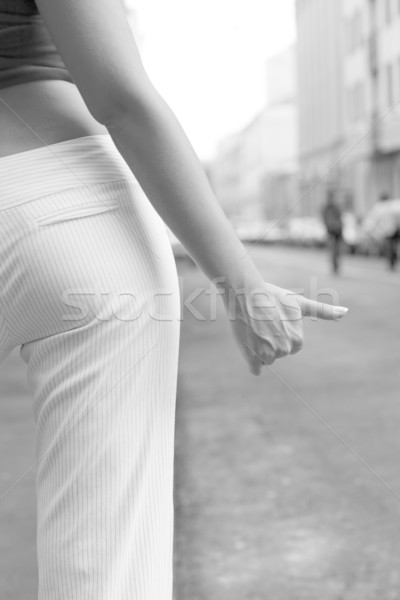 hitchhiking girl Stock photo © marylooo