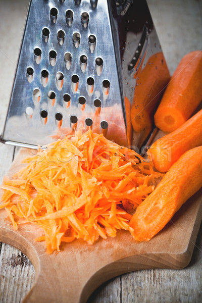 metal grater and carrot Stock photo © marylooo