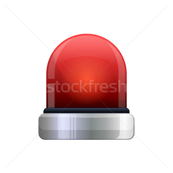 vector illustration of red flashing emergency light Stock photo © MarySan
