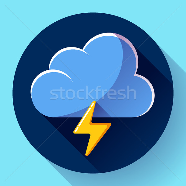 Vector kleur weer meteorologie icon lang Stockfoto © MarySan