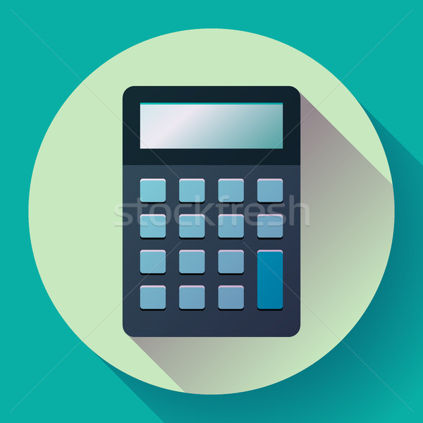 Kalkulator ikona stylu odizolowany wektora elektronicznej Zdjęcia stock © MarySan