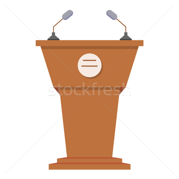 Tribune or rostrum flat icon Stock photo © MarySan