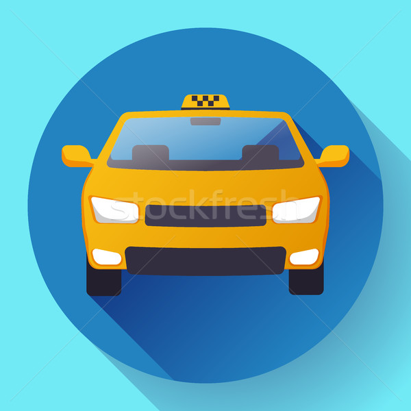 Flat Taxi car icon vector illustration flat design Stock photo © MarySan