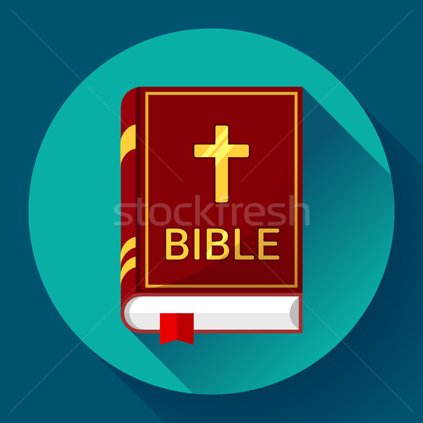 bible icon with long shadow Stock photo © MarySan