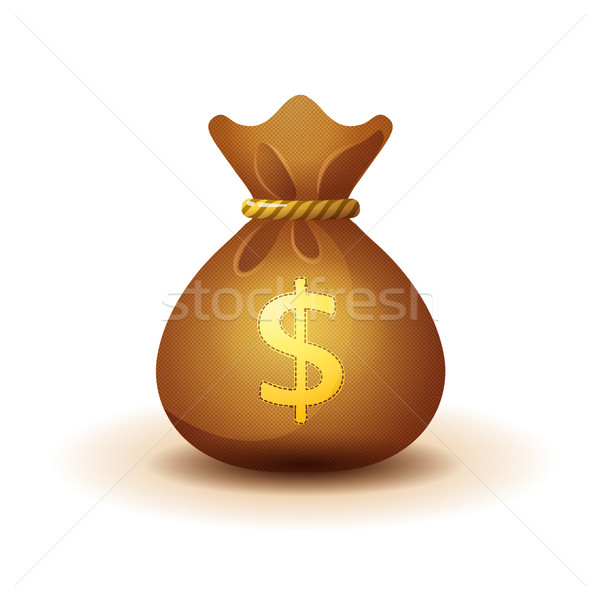 Stock photo: money bag - realistic style
