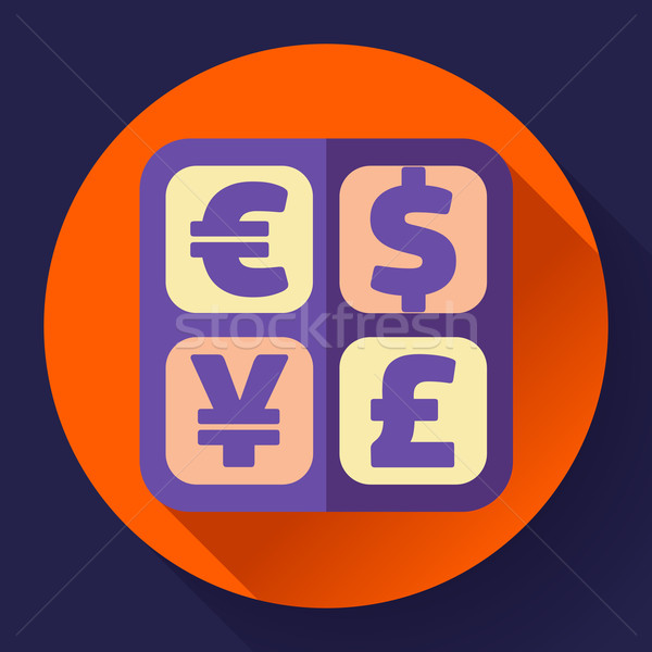 Valuta schimb semna icoană simbol bani Imagine de stoc © MarySan