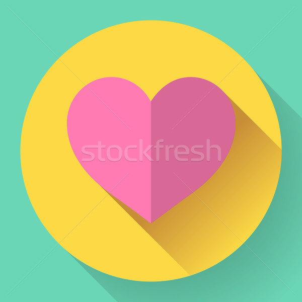 Stock photo: Flat heart icon.