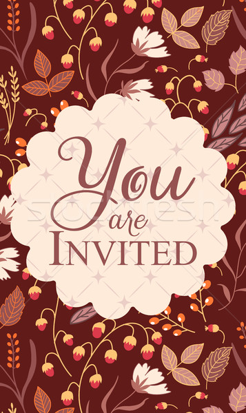 Invitation card, with sign You are invited Stock photo © MarySan