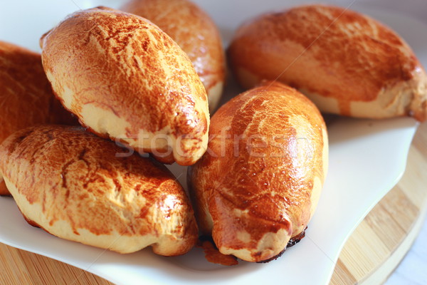 Stock photo: pastry with plum