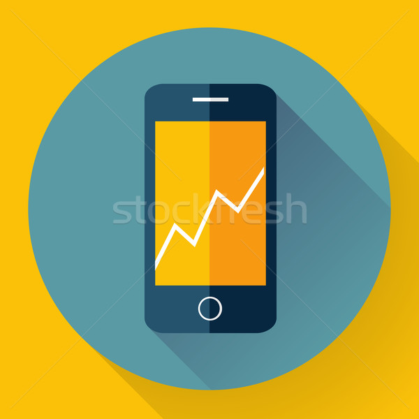 Stock fotó: Mobiltelefon · ikon · szín · vektor · opció · kép