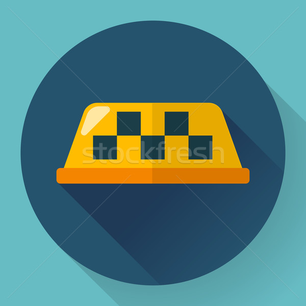 Stock photo: Taxi icon, vector illustration. Flat designed style