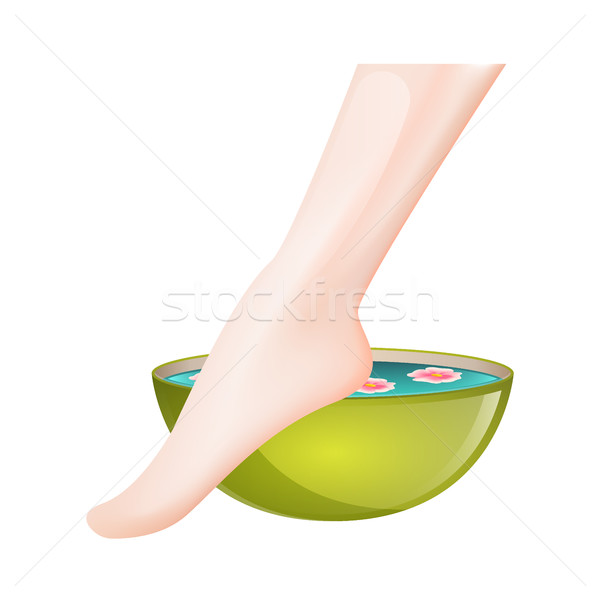 Pedicure spa female feet Stock photo © MarySan