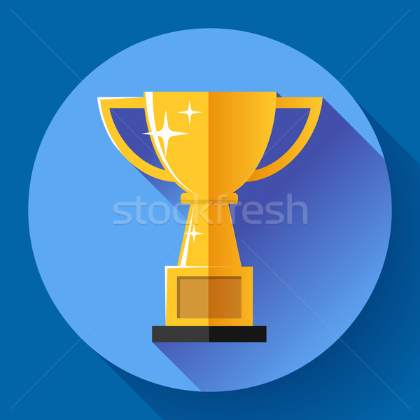 Goud beker overwinning symbool stijl ontwerp Stockfoto © MarySan
