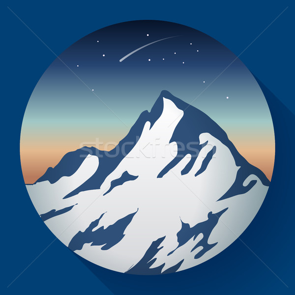 夜 彗星 圖標 山 商業照片 © MarySan