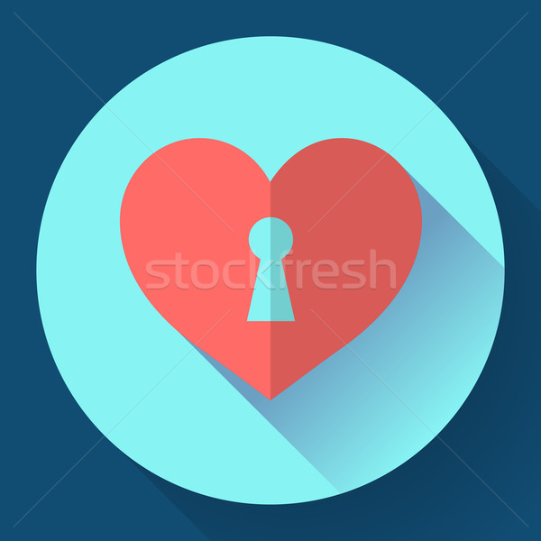 向量 心臟 鎖孔 圖標 愛 婚禮 商業照片 © MarySan