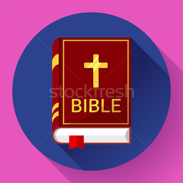 bible icon with long shadow Stock photo © MarySan