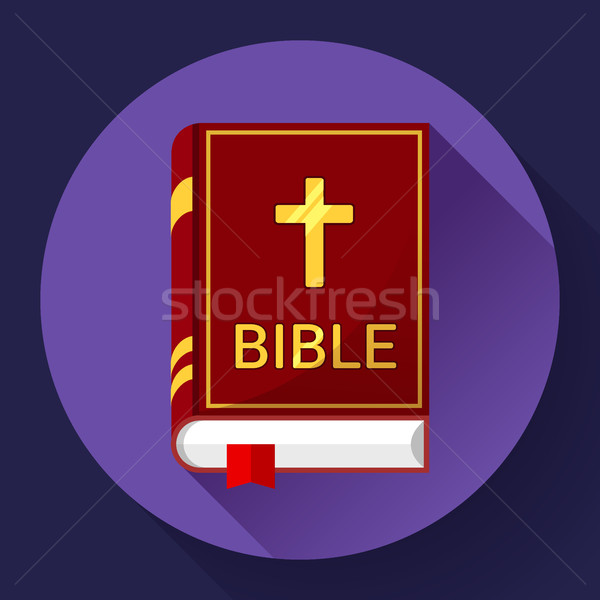 bible icon with long shadow Stock photo © MarySan