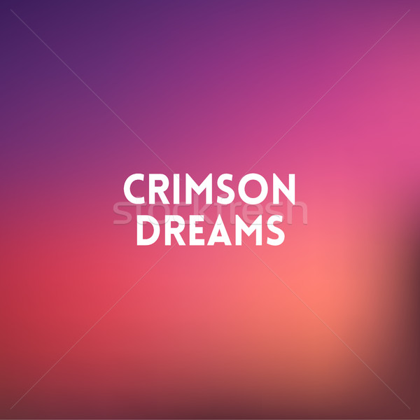 Stock photo: square blurred pink and blue background - sunset colors With motivating quote