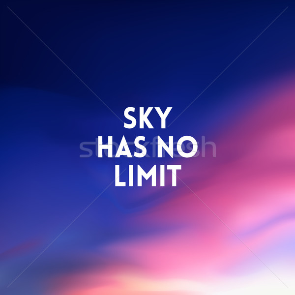 square blurred lilac background - sunset colors With motivating quote Stock photo © MarySan
