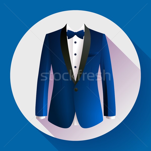 Oscuro azul hombre traje vector icono Foto stock © MarySan