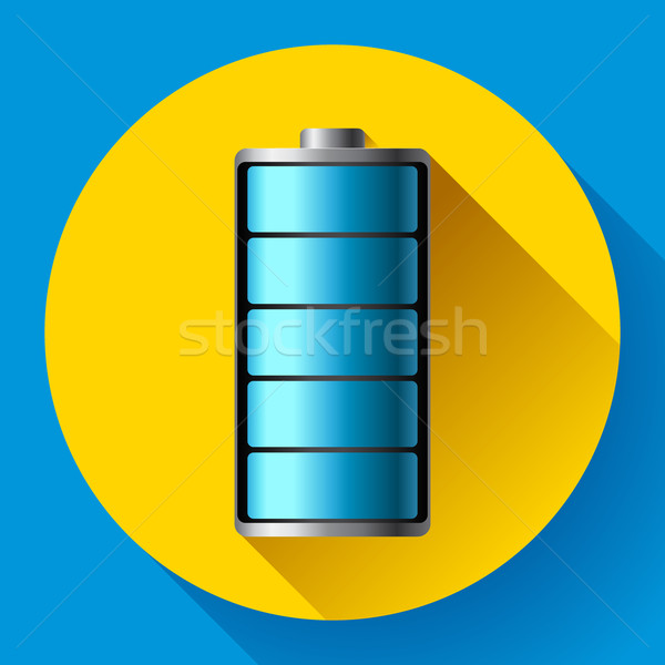 Foto d'archivio: Batteria · smartphone · blu · colori · design · specchio