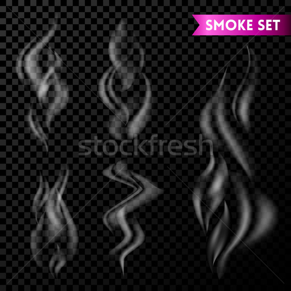 Cigarette fumée vagues isolé transparent [[stock_photo]] © MarySan