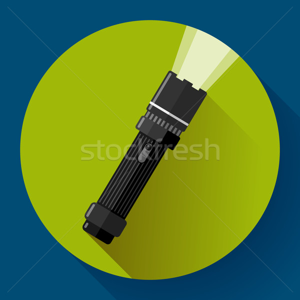 Flashlight Vector icon. Flat design style Stock photo © MarySan