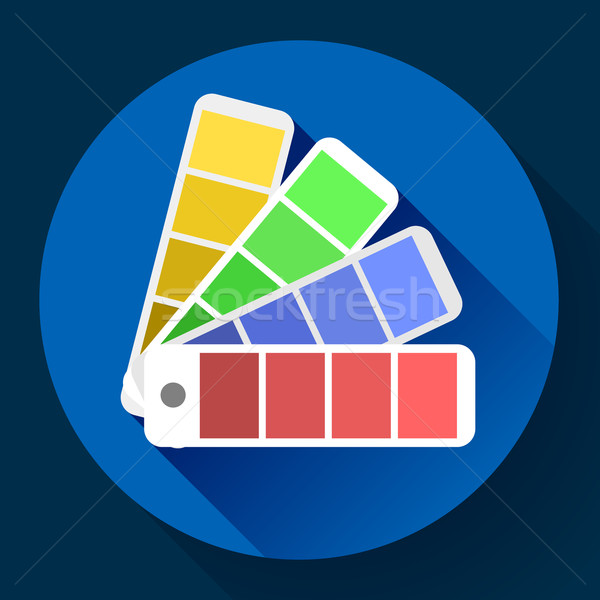 Color guide swatches palette - typographic fan icon. Flat design style. Stock photo © MarySan