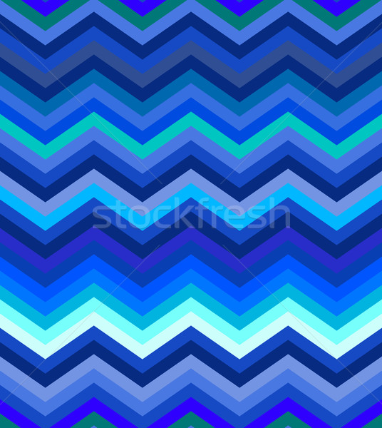 Dark turquoise and blue gradient chevron seamless pattern background vector. Stock photo © MarySan