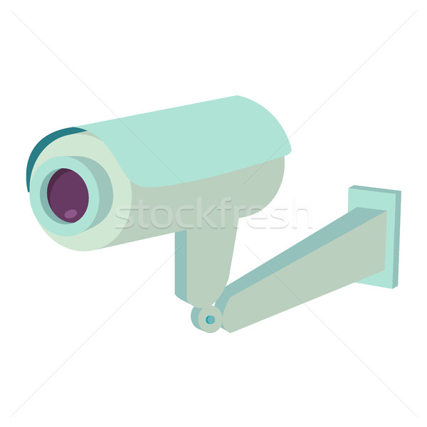 Video surveillance security camera flat icon isolated vector illustration Stock photo © MarySan