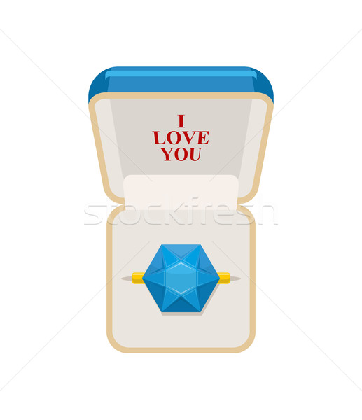Ring in  box. Jewelry for weddings and engagements. I love you.  Stock photo © MaryValery