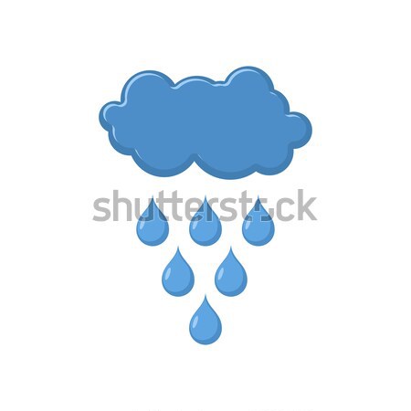 Cloud and rain icon. Weather pictogram isolated Stock photo © MaryValery