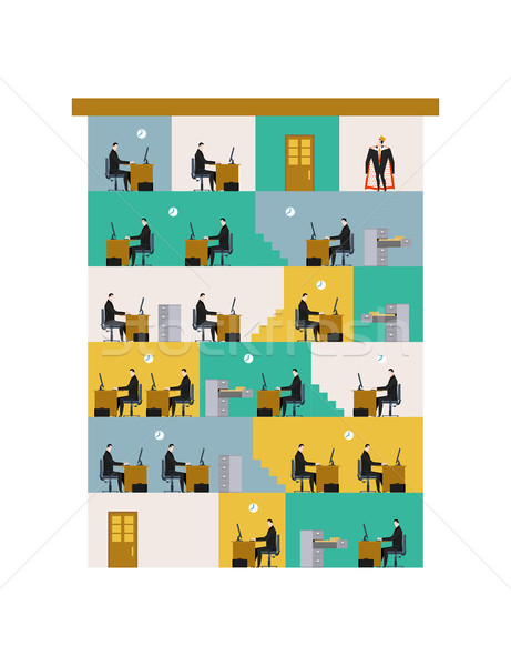 Office life Corporate. Managers in workplace. Business situation Stock photo © MaryValery