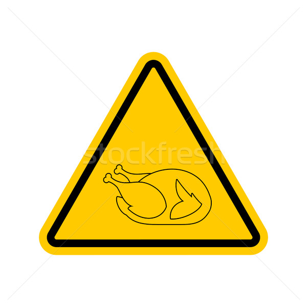 Attention Thanksgiving Day. Dangers of yellow road sign. turkey  Stock photo © MaryValery