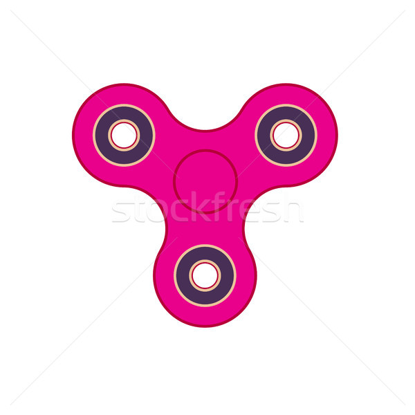 Spinner isolated. Fidget finger toy. Anti stress hand toy on whi Stock photo © MaryValery