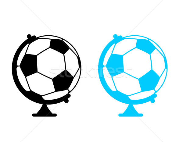 football ball Globe. World game. Sports accessory as earth spher Stock photo © MaryValery