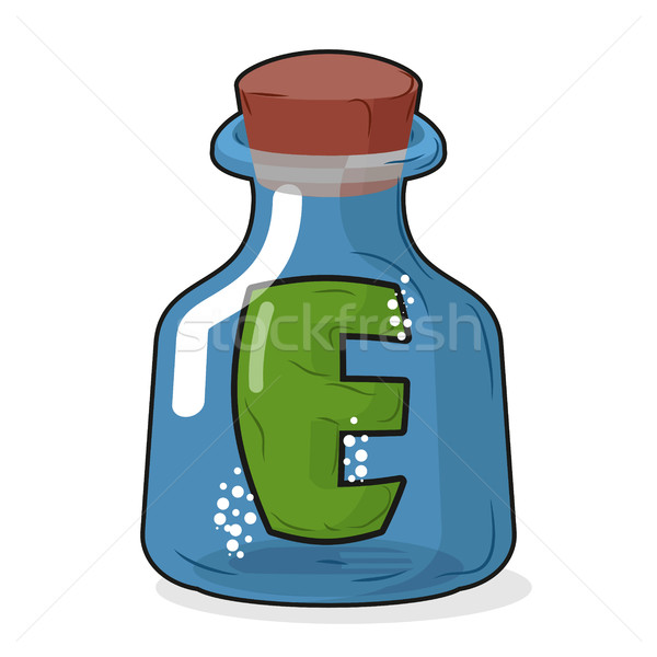 E in magic bottle. Letter in a bottle for laboratory and scienti Stock photo © MaryValery