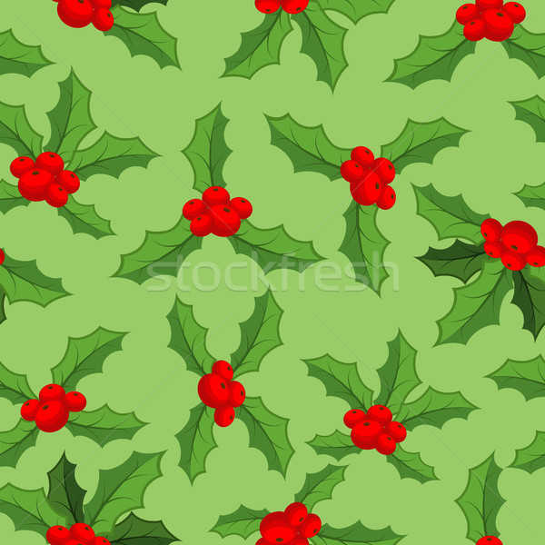 Mistletoe Christmas  pattern. Traditional plant background. Fest Stock photo © MaryValery