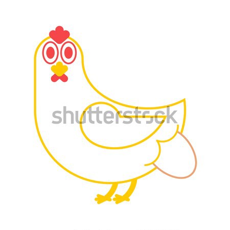 Rooster and chicken. Farm bird isolated on white background Stock photo © MaryValery
