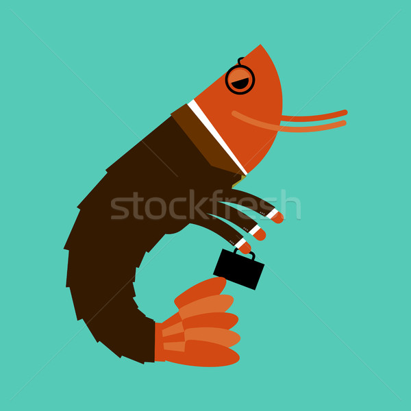 Office plankton isolated. Marine animals in business suit. Manag Stock photo © MaryValery