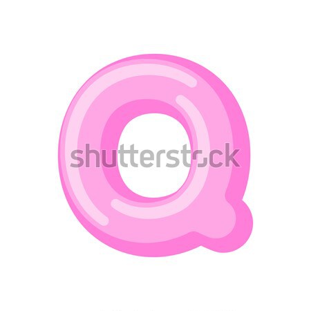 Letter Q candy font. Caramel alphabet. lollipop lettering. Sweet Stock photo © MaryValery