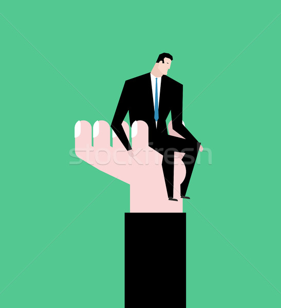 boss helping employee - Protege on hand. help for businessman. b Stock photo © MaryValery