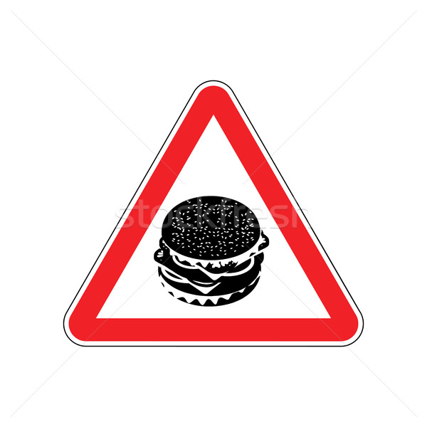 注目 ハンバーガー 赤 道路標識 ハンバーガー ファストフード ストックフォト © MaryValery