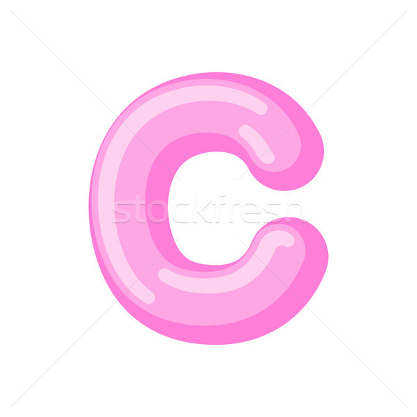 Buchstaben c candy Schriftart Karamell Alphabet Lutscher Stock foto © MaryValery
