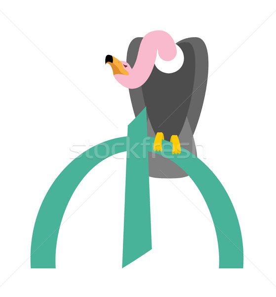 Stock photo: vulture and Azerbaijani manat symbol money. Inflation in Azerbai