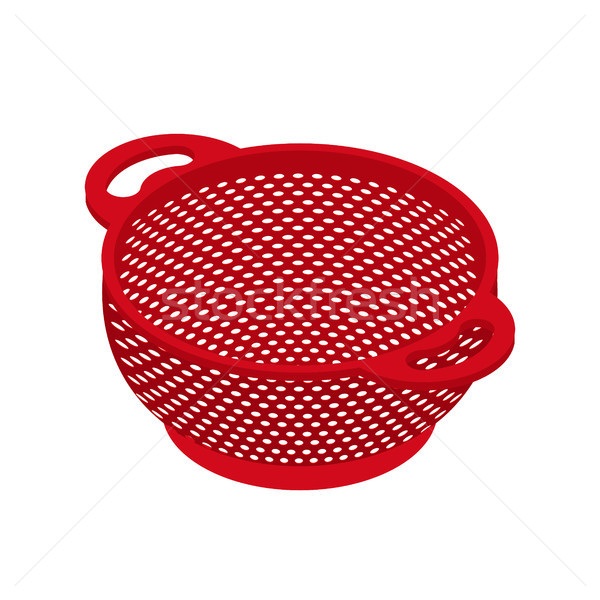 Colander isolated isometry. Pastafarianism cap. Cooking utensils Stock photo © MaryValery
