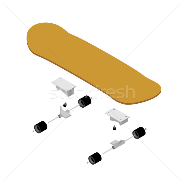 Skateboard structure. Board for skiing specification circuit. Tr Stock photo © MaryValery